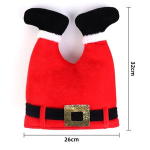 Nouveaux chapeaux de noël pantalon de musique de noël long rayé mouvement feutre en peluche elfe chapeau rayé cloche chapeau de vacances noël père noël cadeaux - Product Image 3