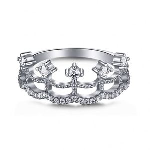 Dylam Trendy Bling Vintage Engagement Anniversary Gift <b>Eternity</b> Sparkling <b>Silver</b> 925 Sterling <b>Rings</b> - Product Image 1