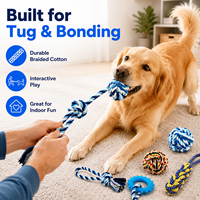 Jouet en Corde de Coton Écologique Résistant aux Morsures et à la Déchiqueture pour Chiens et Chats, Nœud Interactif au Design Mignon et Tendance pour le Quotidien