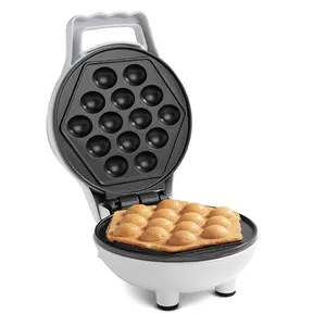 Aifa Mini Kleine Elektrische Bubbel Wafelijzer Maken Ontbijt Speciale Kleine Hong Kong Ei Stijl Ontwerp 4 "Individuele Waffler Ijzers