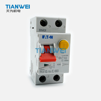 Disjoncteur différentiel combiné électronique EATON PFL9-10/1N/C/003, série PFL9, 1P+N courbe C, 30mA, 4,5kA, monophasé