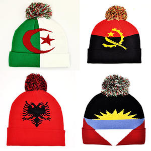 Venta al por mayor de la bandera personalizada de punto cálido sombreros Beanie Venezuela Bandera Nacional gorra española sombrero para Unisex - Product Image 6