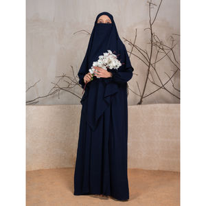 Abaya brodée en polyester, robe de mariée musulmane, ensemble Abaya ample à manches longues pour l'Aïd, style arabe de Dubaï, vente chaude - Product Image 1