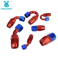 45 °   90 degrés 180 °   Pièces usinées CNC en aluminium AN4 AN6 AN8 AN10 AN12, raccord femelle pivotant pour tuyau de carburant et d'huile pour voiture