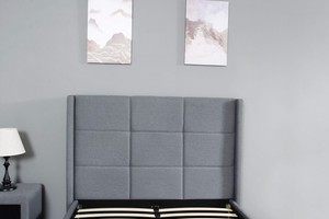 <span class=keywords><strong>2025</strong></span> двухспальная кровать с высоким дизайном, Деревянные Каркасы для кровати размера «Queen-Size» в скандинавском стиле с изголовьем кровати - Product Image 4