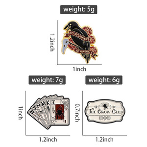 เข็มกลัดเคลือบรูปอีกา6เข็มไม่มีของชำร่วยไม่มีของชำร่วย - Product Image 6