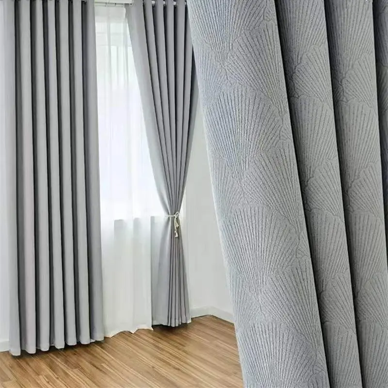 New Curtain Fabric Living Room Blackout Curtains Luxury Curtain