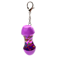 Porte-clés en acrylique en forme de dauphin, adorable animal marin, avec liquide et huile, porte-clés de personnage