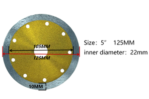 قرص قطع ماسي صناعي 115 مم للكوارتز والحجر، شفرة منشار عالية الكفاءة قابلة للتخصيص - Product Image 4