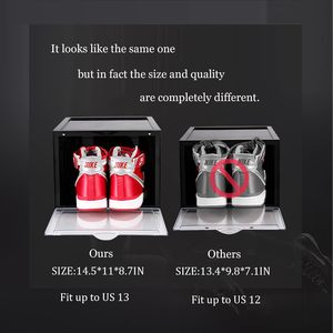 6 Pack Premium Modern Convertible Clear Plastic Sneaker <b>Shoe</b> <b>Storage</b> Box Foldable Stackable <b>Shoe</b> <b>Rack</b> - Product Image 4