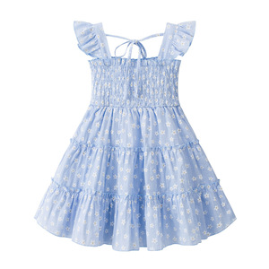 Vestido de Verano Moderno y Sencillo para Niñas, Vestido Infantil con Estampado Floral Fresco, Personalización al por Mayor - Product Image 4
