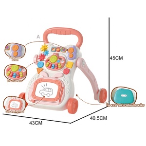 Samtoycn <span class=keywords><strong>2025</strong></span> Nhựa Học tập xe đẩy đi bộ tàu sân bay đẩy Walker bé sit-to-đứng học tập Walker với âm nhạc và bánh xe - Product Image 4