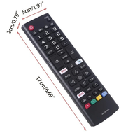 Control Remoto Universal IR para TV de Alta Calidad con Código Fijo AKB75675304, con Batería AAA, Alcance de 10 m, 38 KHZ, para Smart TV