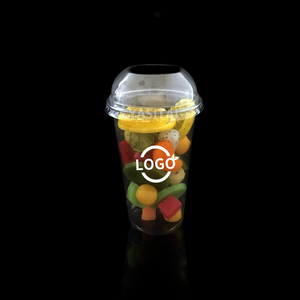 Tazza per animali domestici in <span class=keywords><strong>plastica</strong></span> usa e getta di ottima qualità da 98mm abbinata a coperchi a cupola a foro largo - Product Image 5
