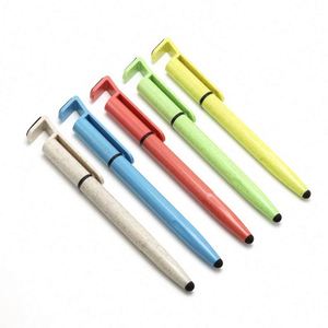 Bolígrafo Multifuncional Ecológico Personalizado de Paja de Trigo Reciclable, Tinta Azul/Negra de 1.0 mm, Promocional - Product Image 2