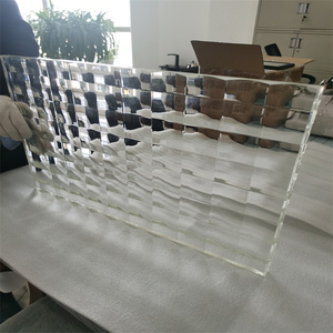 <span class=keywords><strong>Verre</strong></span> strié stratifié SGP Premium 10+10mm double face avec diffusion de lumière élégante pour nervures verticales décoratives - Product Image 6