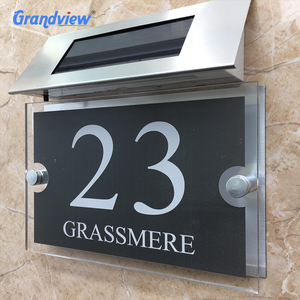 Números de dirección de Casa retroiluminados modernos LED al por mayor, señal de número LED <span class=keywords><strong>solar</strong></span> - Product Image 2