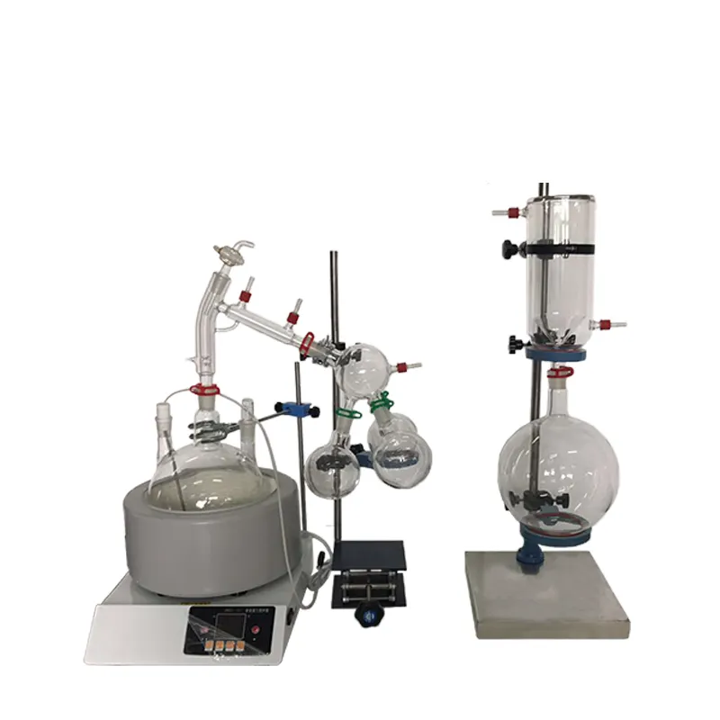 प्रयोगशाला आवश्यक कच्चे तेल सफाया फिल्म आणविक वैक्यूम लघु पथ आसवन distilling निष्कर्षण उपकरण प्रणाली