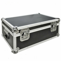 Mallette de rangement de vol DJ, boîtier en Aluminium pour enregistrement en vinyle, coffre noir de transport, caisse robuste 500