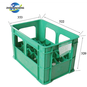 Heavy duty 12/24 bottles plastic beer bottles are sold in crates and turnover bins milk crate