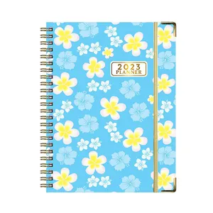 Goedkope Custom Gold Spiraal Gebonden A5 Papier Cover Spiraal Notebook Planners Voor Kawaii Briefpapier