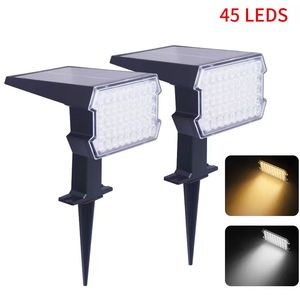 Lampe solaire de jardin extérieure, étanche, éclairage blanc, lampe solaire LED pour sol, décoration murale, paysage extérieur, patio, lampes solaires pour marches - Product Image 5
