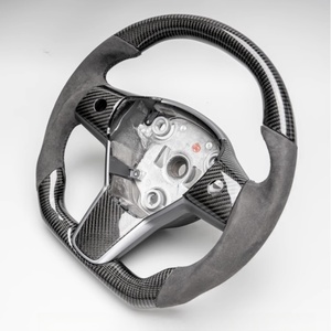 Meilleures ventes de housses de <span class=keywords><strong>volant</strong></span> de voiture en cuir pour <span class=keywords><strong>volant</strong></span> de voiture en carbone TESLA pour Model3 2017-2023 - Product Image 3