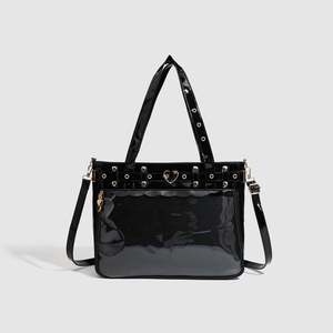 Sac à main décontracté unisexe de haute qualité, nouvelle mode, fermeture éclair, motif géométrique, matériau PVC, bandoulière imperméable - Product Image 3