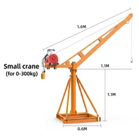 Nouvelle grue électrique portable de haute qualité du fabricant, base renforcée, crochet en alliage forgé, télécommande, câble métallique haute capacité de charge