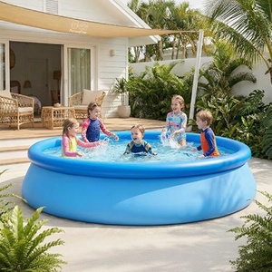 Piscine gonflable d'extérieur hors sol avec jouets flottants pour enfants, pour s'amuser cet été - Product Image 2