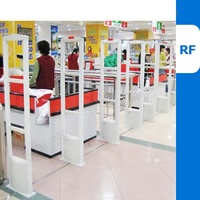 Sistema de Seguridad Antirrobo EAS E-Bit Personalizado al por Mayor, RF 8.2MHz, Rango de Detección de 1.8-3.6m, Antena de Alarma para Puerta, OEM Disponible