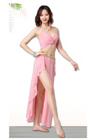 Ensemble de costumes de danse orientale pour femmes Costumes sexy de danse orientale Soutien-gorge sexy Robe longue + pantalon de sécurité Performance Wear Trainingdancewear