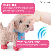 Jouet en peluche chien chiot électrique personnalisé enregistrable avec voix, simulation réaliste, en feutre, pour filles et garçons – Accessoires mignons pour animaux de compagnie