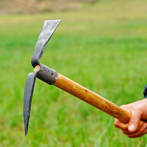 Hache à manche en bois, fourche et <span class=keywords><strong>pioche</strong></span> avec tête en acier au manganèse, outil manuel pour jardinage domestique, agriculture et plantation de fleurs - Product Image 4