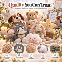 Boneka Teddy Berbentuk Malaikat dengan Sayap untuk Kenangan, Hadiah Pemakaman, Acara Peringatan & Belasungkawa
