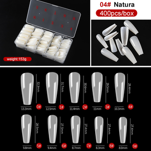 Uñas postizas profesionales francesas de acrílico ABS, estilo stiletto, cobertura completa, pre-diseñadas, de longitud corta, OEM, marca privada - Product Image 2