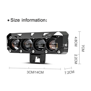 <span class=keywords><strong>Phare</strong></span> avant à quatre LED 38W pour tous les scooters <span class=keywords><strong>Dualtron</strong></span> Thunder Victor Spider DT3, moto modifiée avec interrupteur - Product Image 3