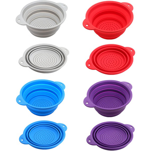Passoire de cuisine pliable en silicone pour égoutter fruits et légumes - Product Image 3
