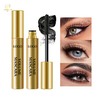 OEM ODM Mascara imperméable pour les yeux Mascara végétalien d'allongement de marque privée Mascara 4D en fibre de soie Mascara de cils personnalisé en gros