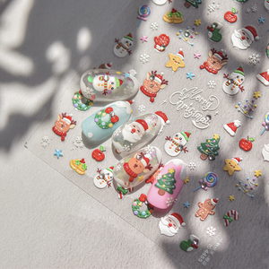 <span class=keywords><strong>Tomini</strong></span> 5D pegatina de Navidad Nail Art Calcomanías copos de nieve DISEÑO DE Navidad Santa para decoración de uñas - Product Image 5