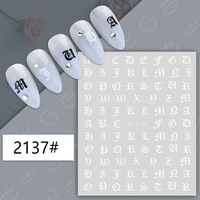 Hot New Art Sticker Gothique Lettre Nail Enhancement Sticker Nail Stickers 3d Nail Art Sticker
