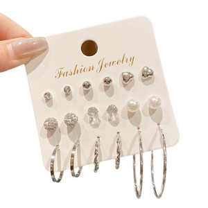 Pendientes de Aro de Perlas de Cobre Estilo 2026, Elegantes y Vintage para Mujer, de Alta Gama, que Estilizan el Rostro Cuadrado, Venta al Por Mayor - Product Image 5