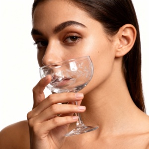 Khắc chân cao thủy tinh đặt thực rõ ràng rượu vang cổ điển bán buôn thủy tinh nước cốc personalisable đám cưới - Product Image 5