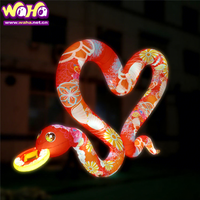 Serpent Géant Lumineux Imprimé en 3D pour le Nouvel An Chinois, Décoration de Porte Animatronique Gonflable à Distance, Publicitaire, Certifié CE, 16 Couleurs
