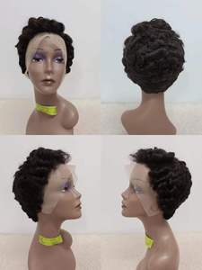 Letsfly 35$ Finger Wave Pixie Short Cut <b>Wigs</b> 13x4 Full <b>Lace</b> Frontal <b>Wig</b> 100% Human Hair Brazilian Hair wholesale for Black Women - Product Image 4