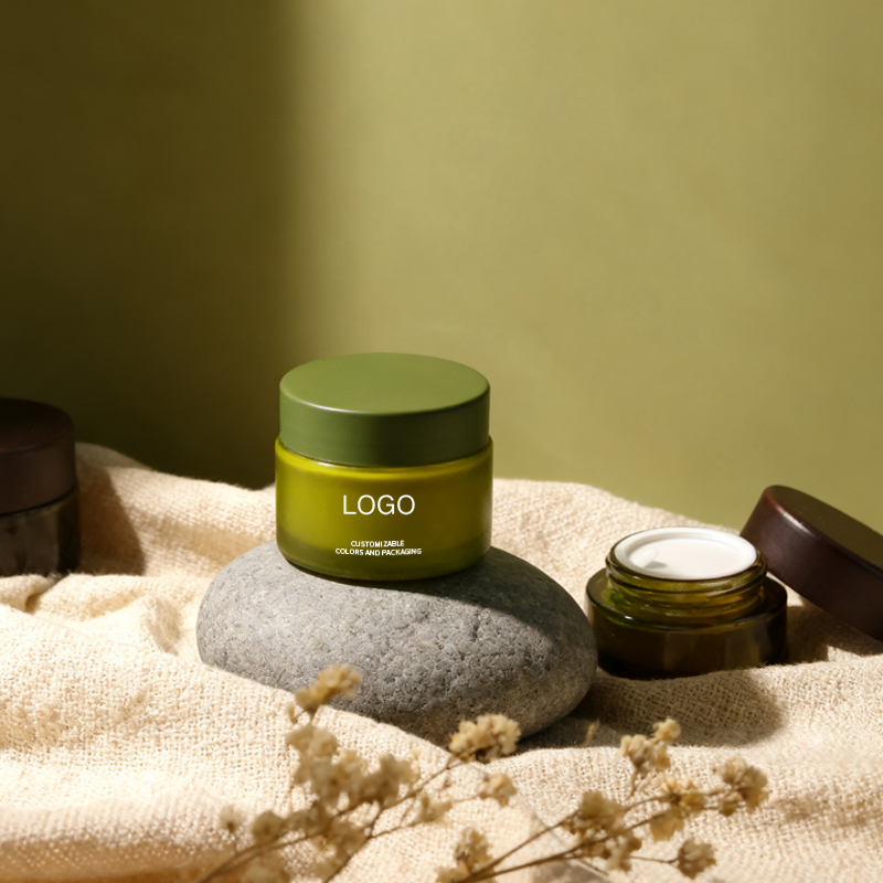 Jar verde con logotipo de pantalla de seda