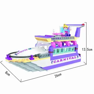 COGO 4508 Karneval Kreuzfahrt schiff Bausteine Seeschiff Ziegel Kompatibel mit allen Marken Spielzeug für Kinder