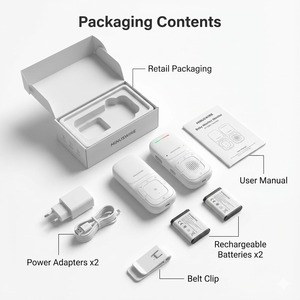 Moniteur audio bidirectionnel portable pour bébé avec batterie rechargeable intégrée de 1000 mAh pour les deux unités parent et bébé, veilleuse et berceuses - Product Image 4