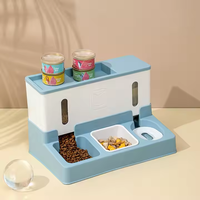 Distributeur automatique d'eau et de nourriture pour animaux de compagnie en plastique imperméable de grande capacité pour chats et chiens - Design élégant et portable