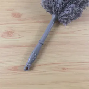 Espanador de penas de microfibra flexível e com alça de borracha plástica para limpeza doméstica